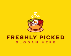 Bibimbap Asian Meal logo design