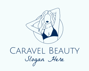 Beautiful Lady Model logo design