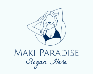 Beautiful Lady Model logo design