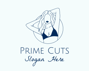 Beautiful Lady Model logo design