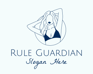 Beautiful Lady Model logo design