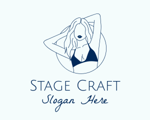 Beautiful Lady Model logo design