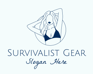 Beautiful Lady Model logo design