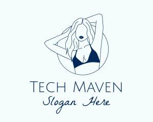 Beautiful Lady Model logo design