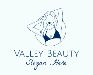 Beautiful Lady Model logo design