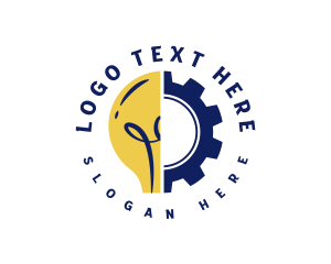 Light Bulb Cogwheel logo