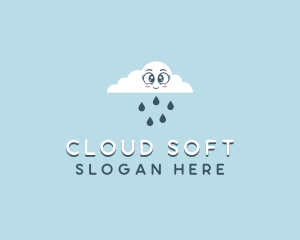 Rain Cloud Weather logo design