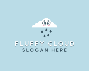 Rain Cloud Weather logo design