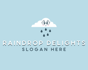 Rain Cloud Weather logo design