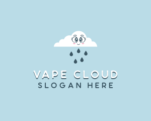 Rain Cloud Weather logo design