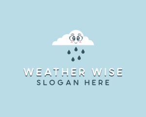 Rain Cloud Weather logo design