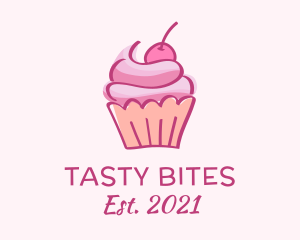 Cherry Cupcake Pastry logo design