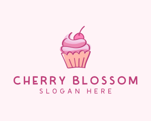 Cherry Cupcake Pastry logo design