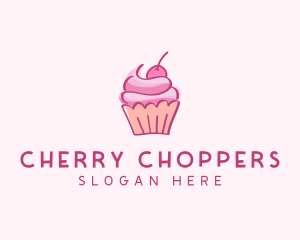 Cherry Cupcake Pastry logo design