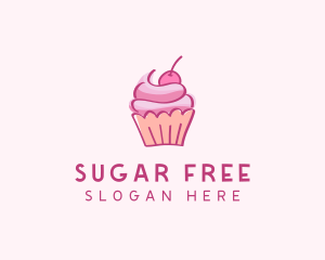 Cherry Cupcake Pastry logo design