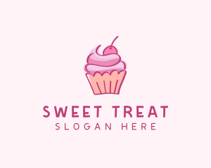 Cherry Cupcake Pastry logo design