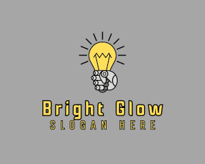 Robot Light Lightbulb logo
