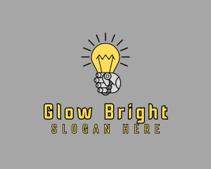 Robot Light Lightbulb logo