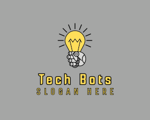 Robot Light Lightbulb logo