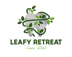 Organic Leaf Tooth logo design