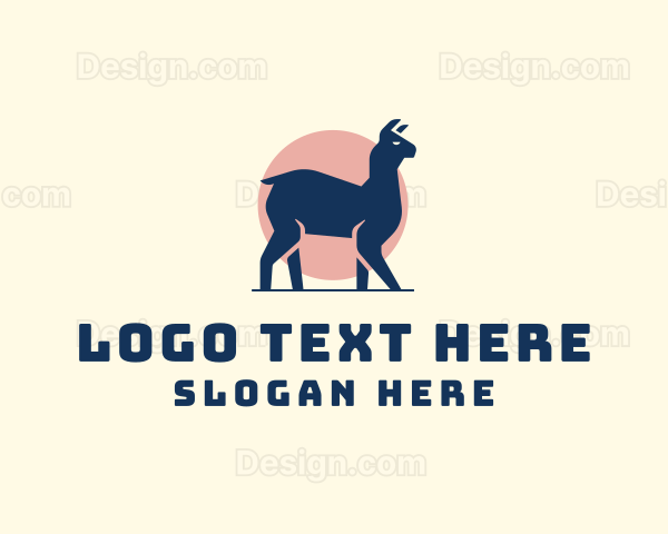 Wild Llama Sunset Logo