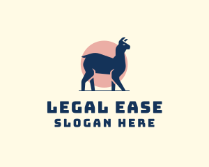 Wild Llama Sunset Logo
