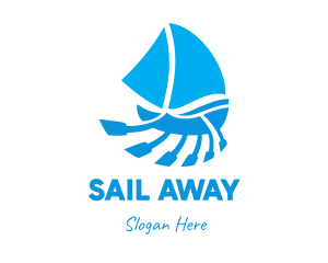 Sail Ship Oars logo design