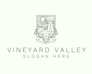 Beer Brewery Vineyard logo design