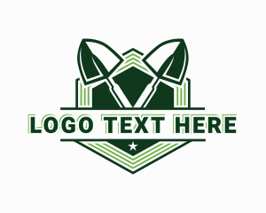 Shovel Gardening Lawn logo