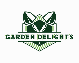 Shovel Gardening Lawn logo design