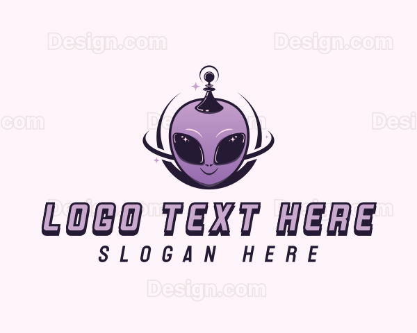 Retro Space Alien Logo