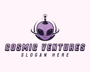 Retro Space Alien logo design