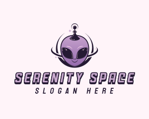 Retro Space Alien logo design