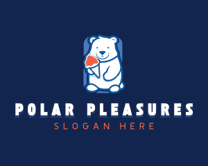 Bear Ice Cream Cone logo