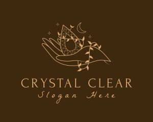 Luxury Hand Gemstone logo design