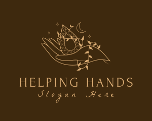 Luxury Hand Gemstone logo design