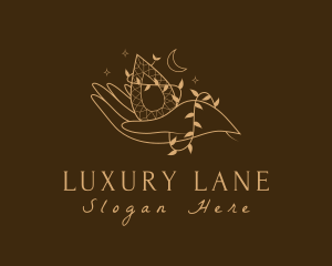 Luxury Hand Gemstone logo design