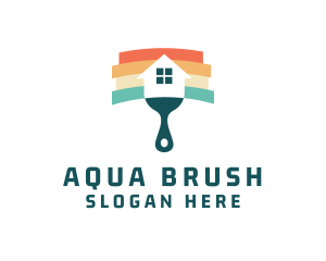 House Painting Paint Brush logo design