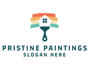 House Painting Paint Brush logo design