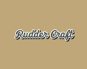 Retro Cursive Boutique logo design