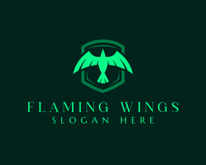 Flying Hawk Shield logo design