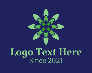 Green Flower Pattern logo