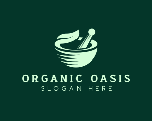 Organic Herbal Bowl logo design