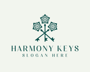 Flower Garden Key logo design