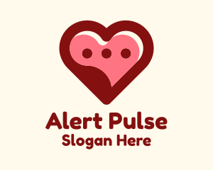 Lovely Heart Message Bubble logo