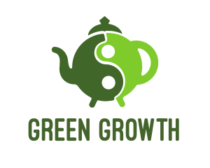 Yin Yang Green Tea logo design