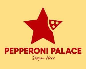 Pizza Slice Star Restaurant  logo design