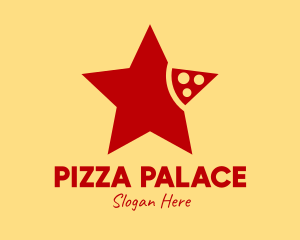 Pizza Slice Star Restaurant  logo design