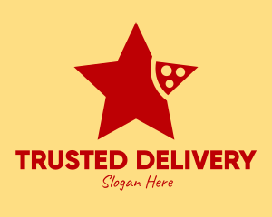 Pizza Slice Star Restaurant  logo design