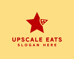 Pizza Slice Star Restaurant  logo design